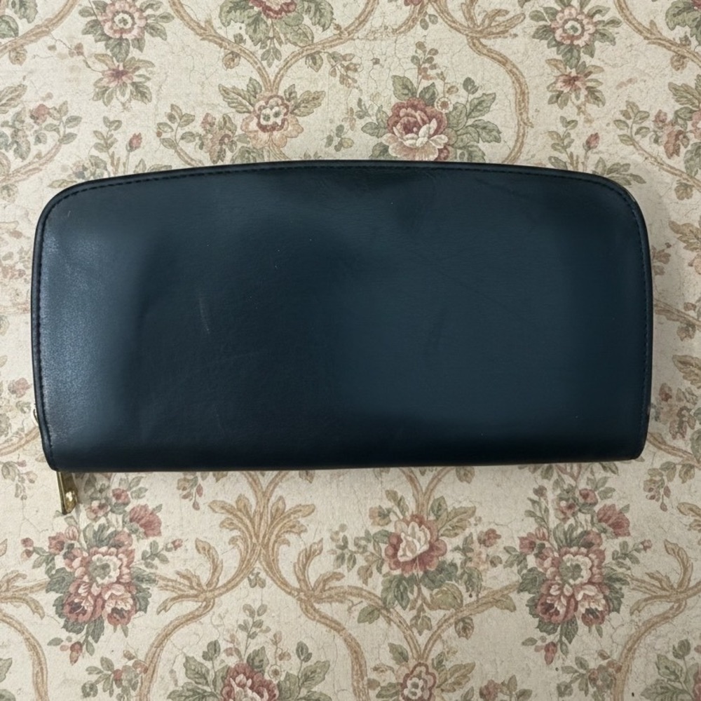 Vintage 1992 Coach 7241 Zip-Around Wallet Clutch Black Leather